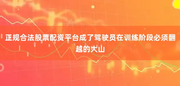 正规合法股票配资平台成了驾驶员在训练阶段必须翻越的大山